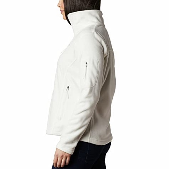 Cream white Columbia zip fleece comfy jacket size medium - Picture 8 of 8